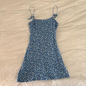 Floral Blue Summer Dress